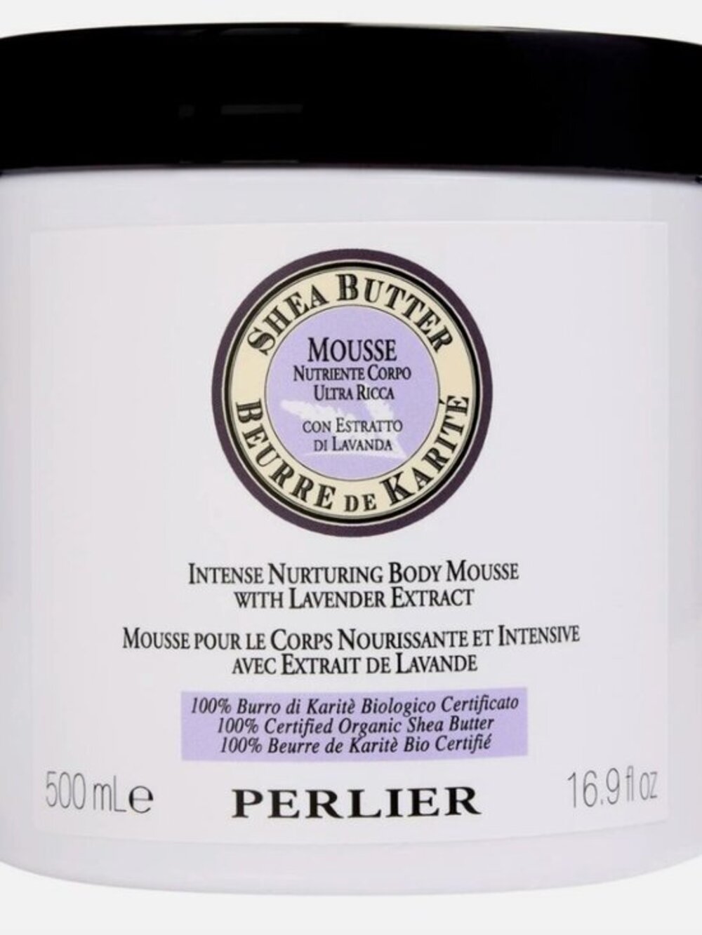Perlier Shea Butter Body Mousse Lavender 16.9 oz New Sealed